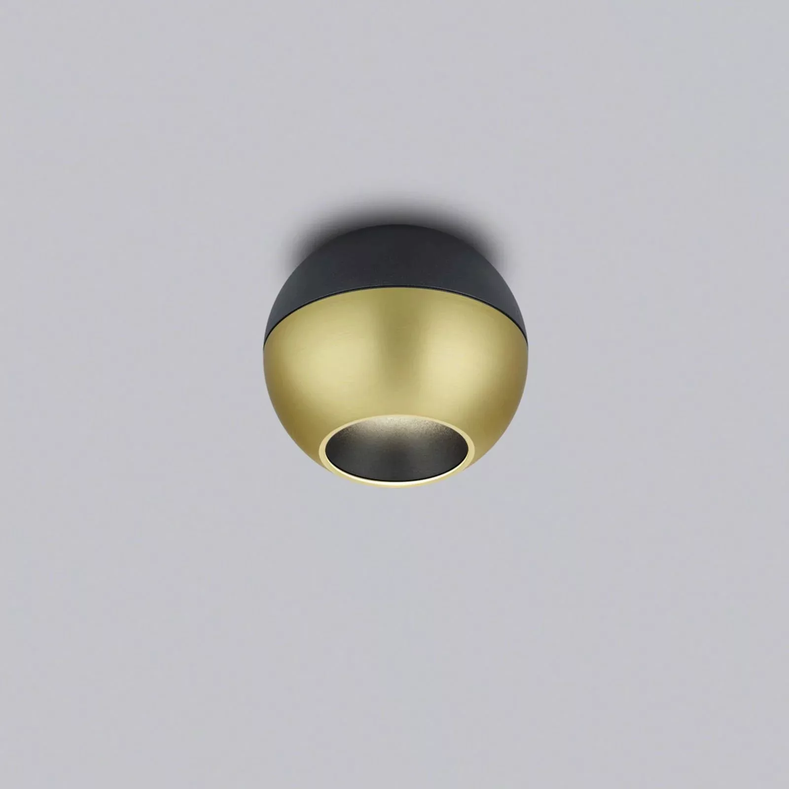 Helestra Eto LED-Deckenspot Ø10cm 927 gold-schwarz günstig online kaufen