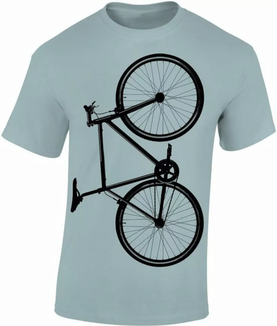 Baddery Print-Shirt Fahrrad T-Shirt: "Fixie Bike", hochwertiger Siebdruck, günstig online kaufen