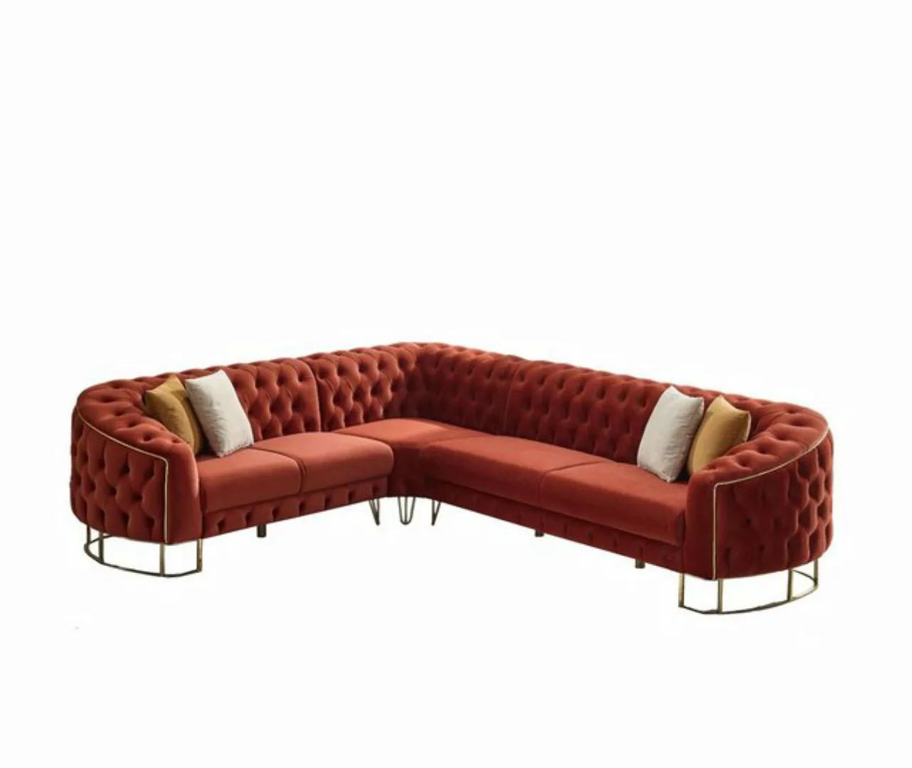 Villa Möbel Ecksofa Rocco, 1. Stk., Hand Made Quality, pflegeleichter Mikro günstig online kaufen