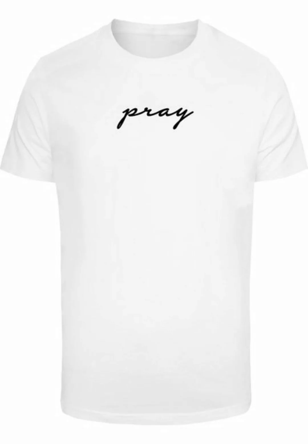 MisterTee T-Shirt "MisterTee Herren Pray EMB Tee" günstig online kaufen