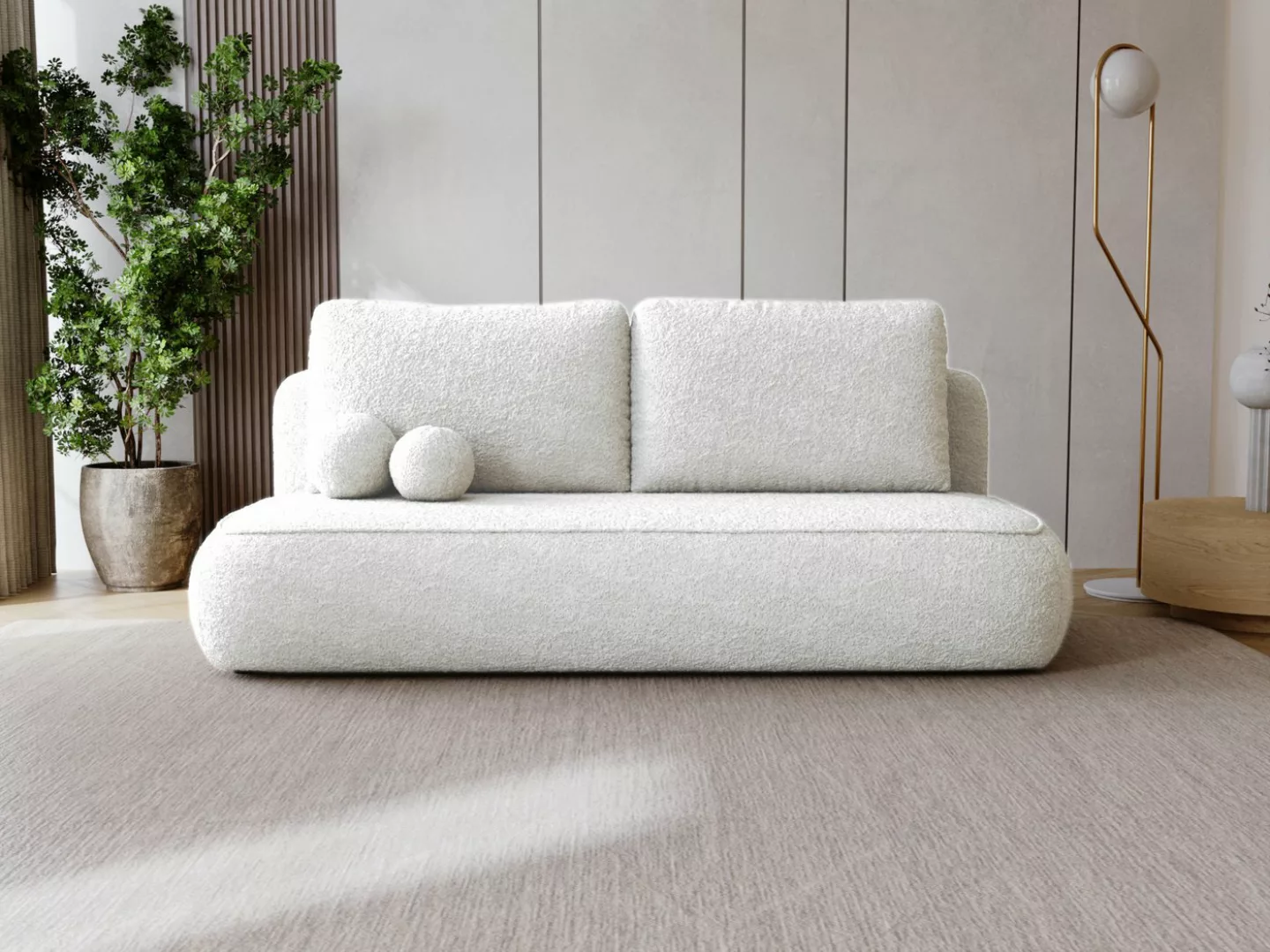 Compleo Schlafsofa Sofa ohne Armlehnen BELLS, Stilvolles Sofa, Moderne Couc günstig online kaufen