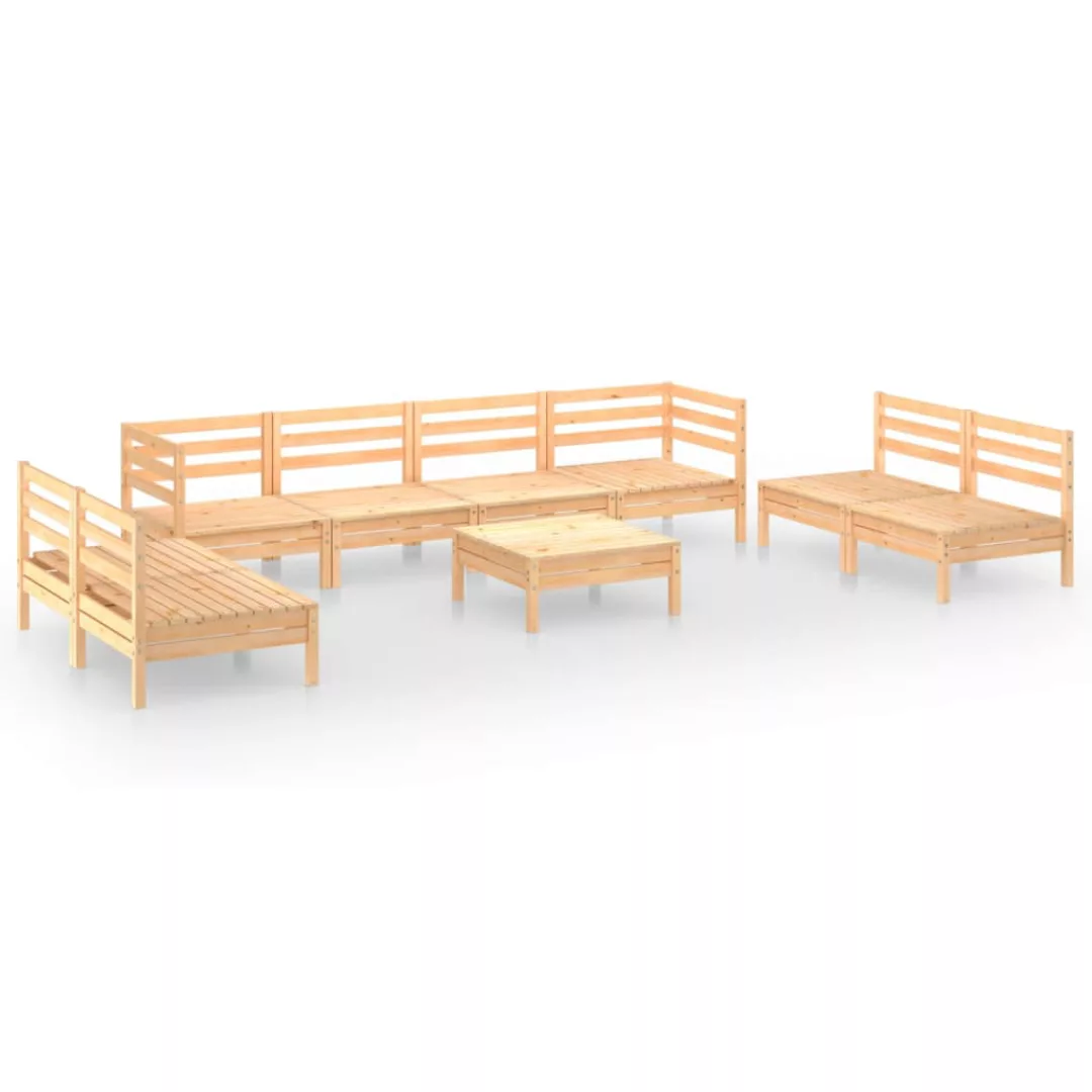 9-tlg. Garten-lounge-set Massivholz Kiefer günstig online kaufen