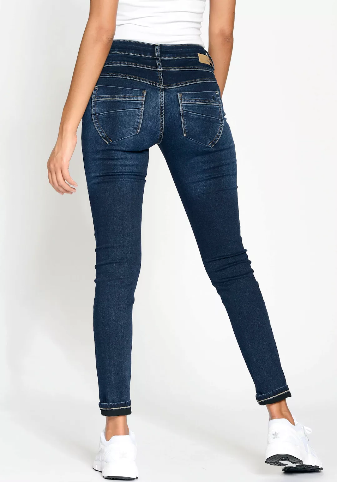 GANG Skinny-fit-Jeans 94MORA mit 3-Knopf-Verschluss und Passe vorne günstig online kaufen