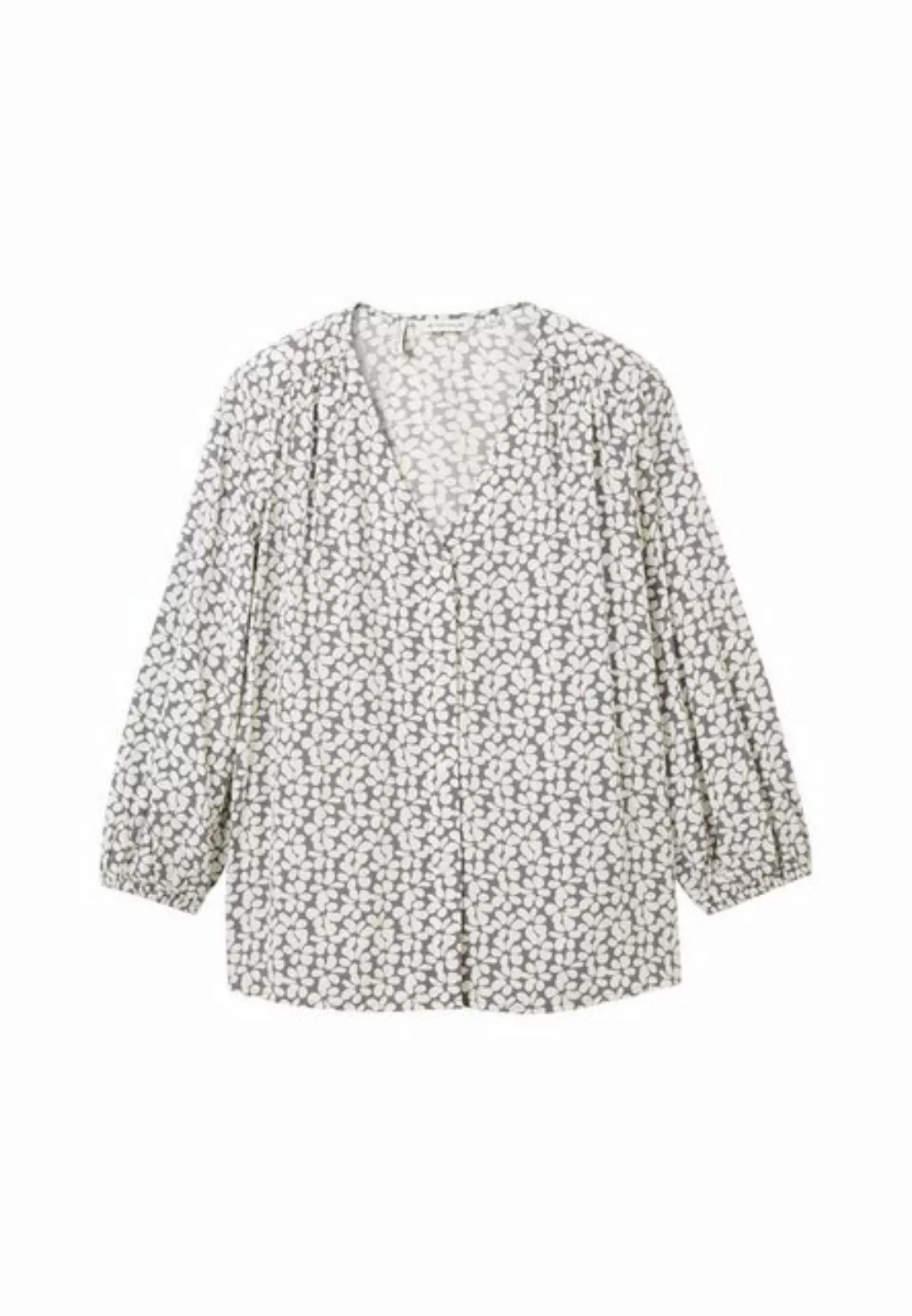 TOM TAILOR Langarmbluse Bluse Langarmhemd mit 3/4 Ärmeln und Loose Fit (1-t günstig online kaufen