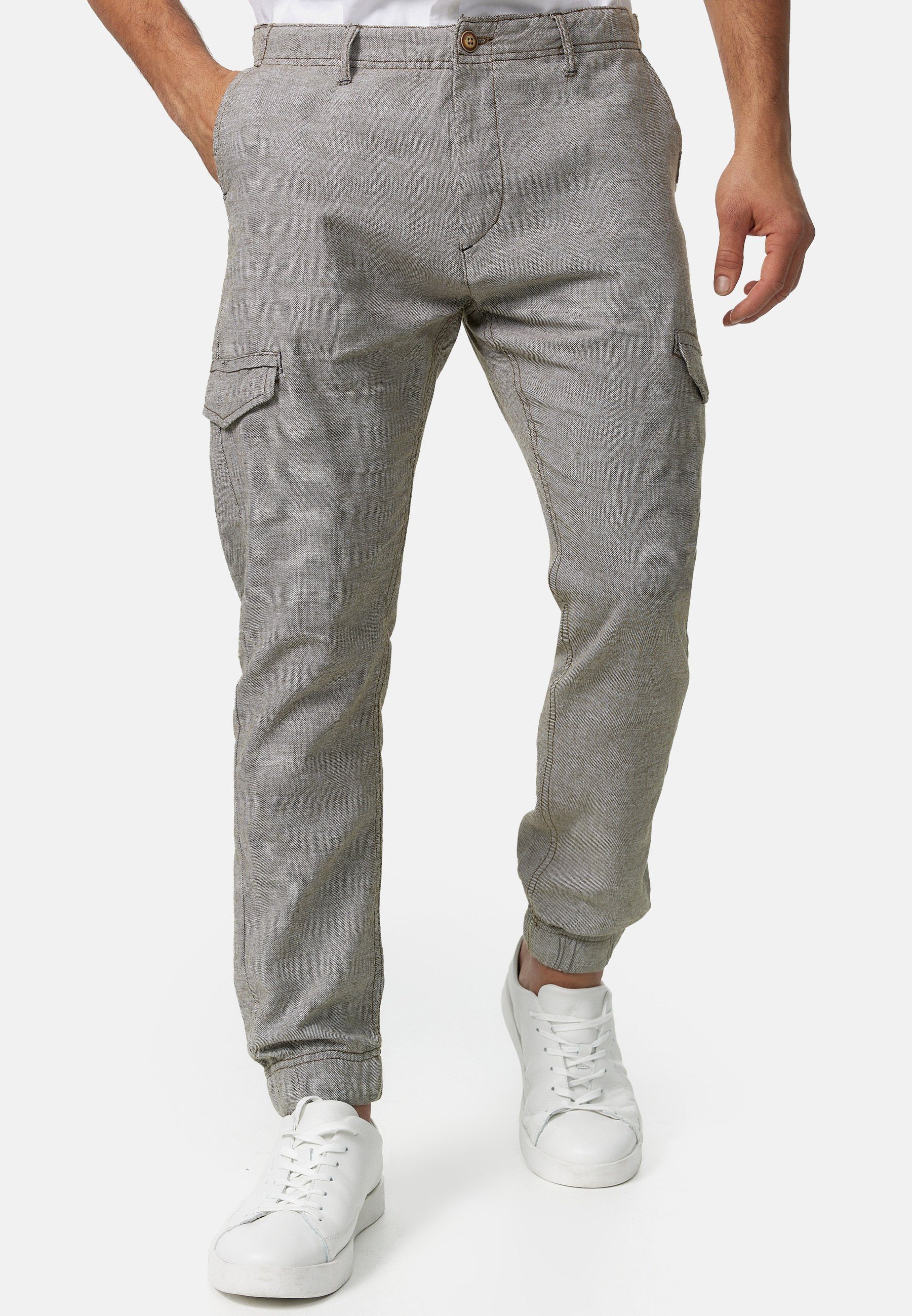 Indicode Leinenhose Booth mit 6 Taschen, günstig online kaufen