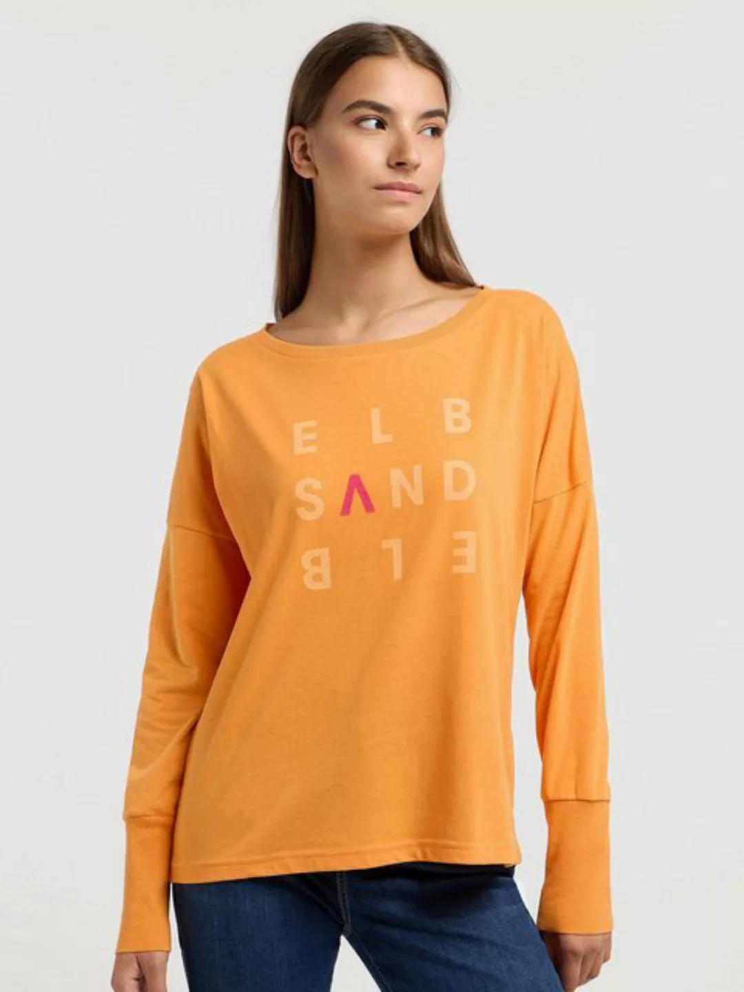 Elbsand Rundhalsshirt Longsleeve Ingiara Sunset Orange günstig online kaufen