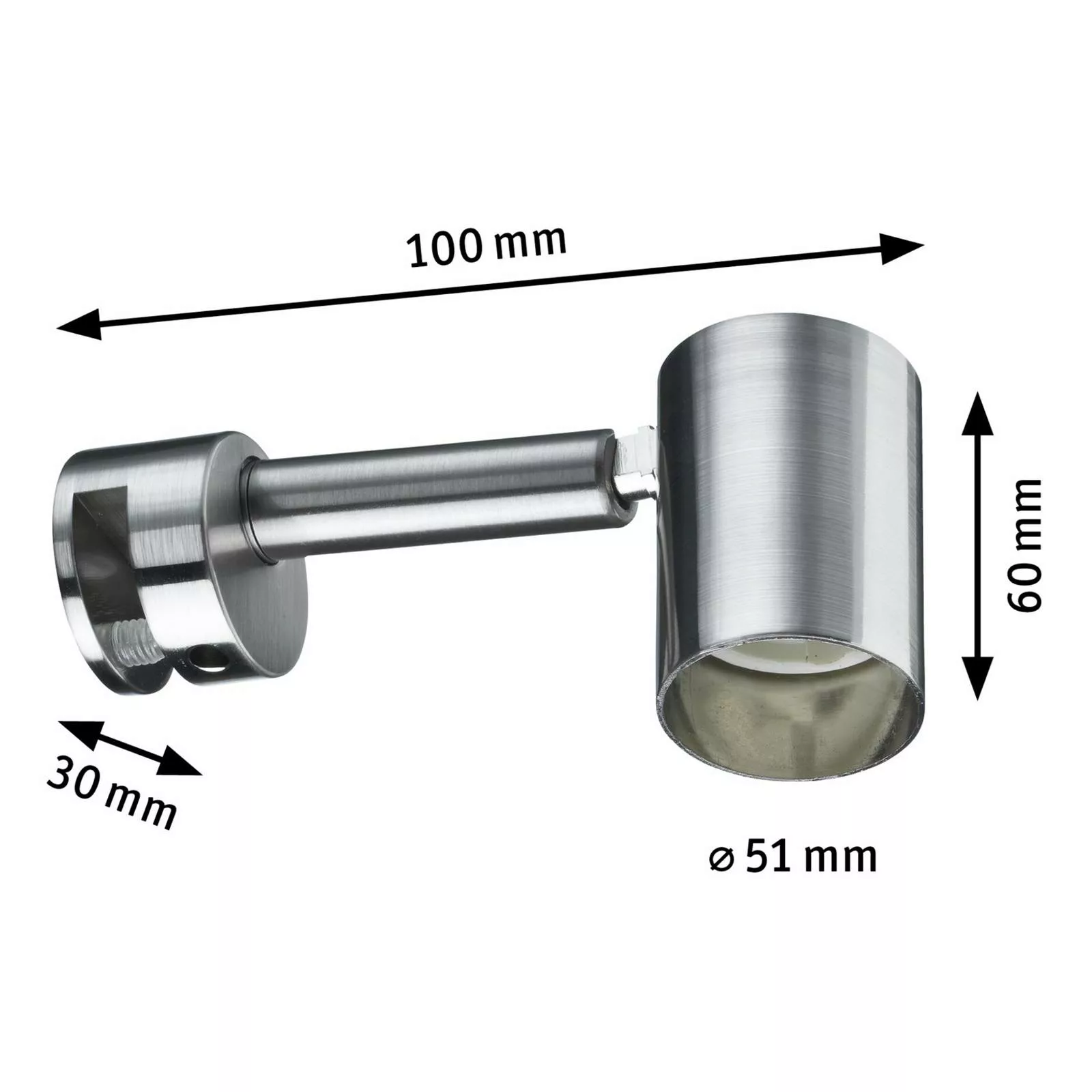 Galeria Spiegelleuchte LED Simplo Eisen gebürstet, inkl. Leuchtmittel 1x5,3 günstig online kaufen