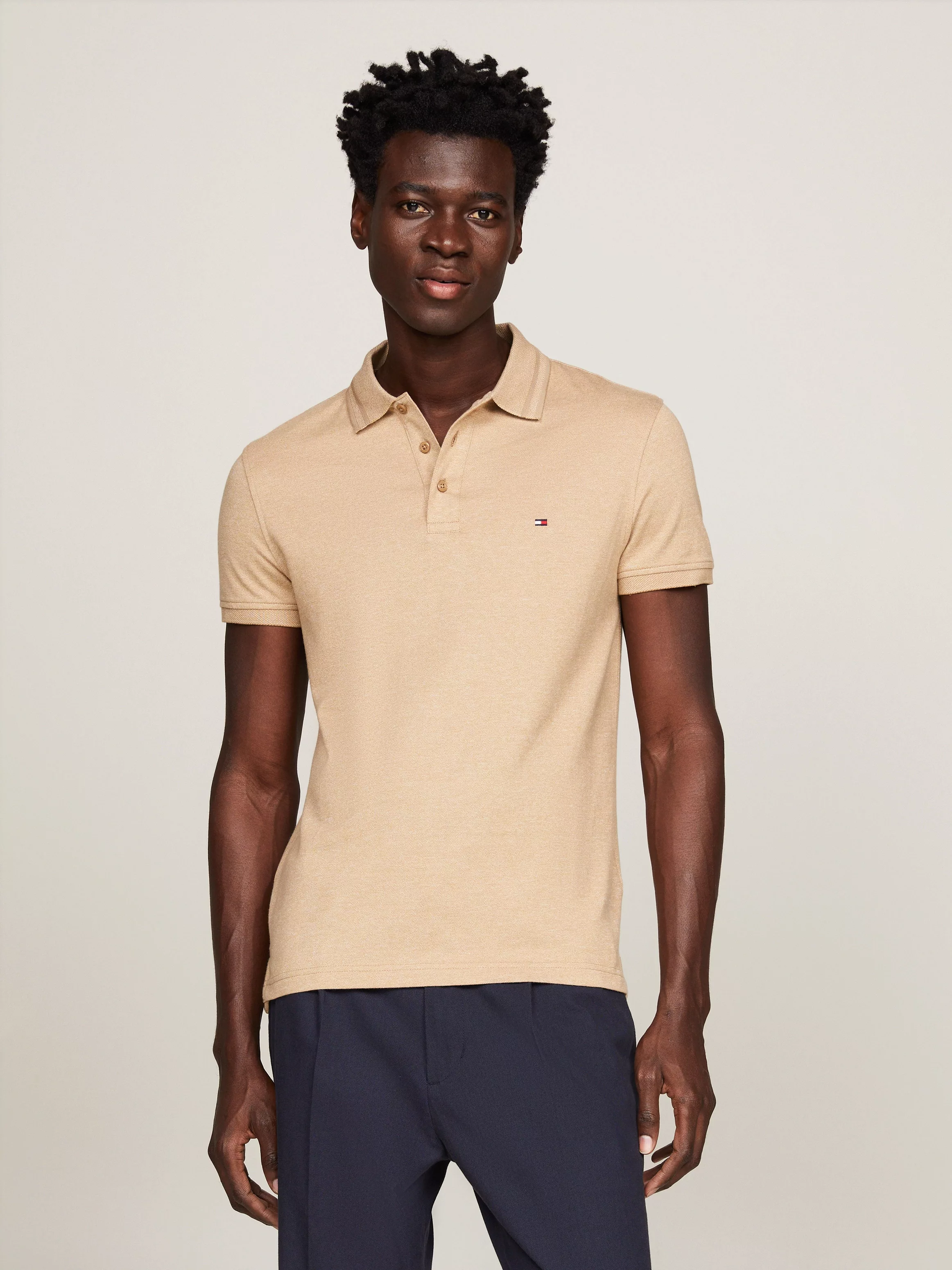 Tommy Hilfiger Poloshirt "PRETWIST MOULINE SLIM FIT POLO", mit melierter Op günstig online kaufen