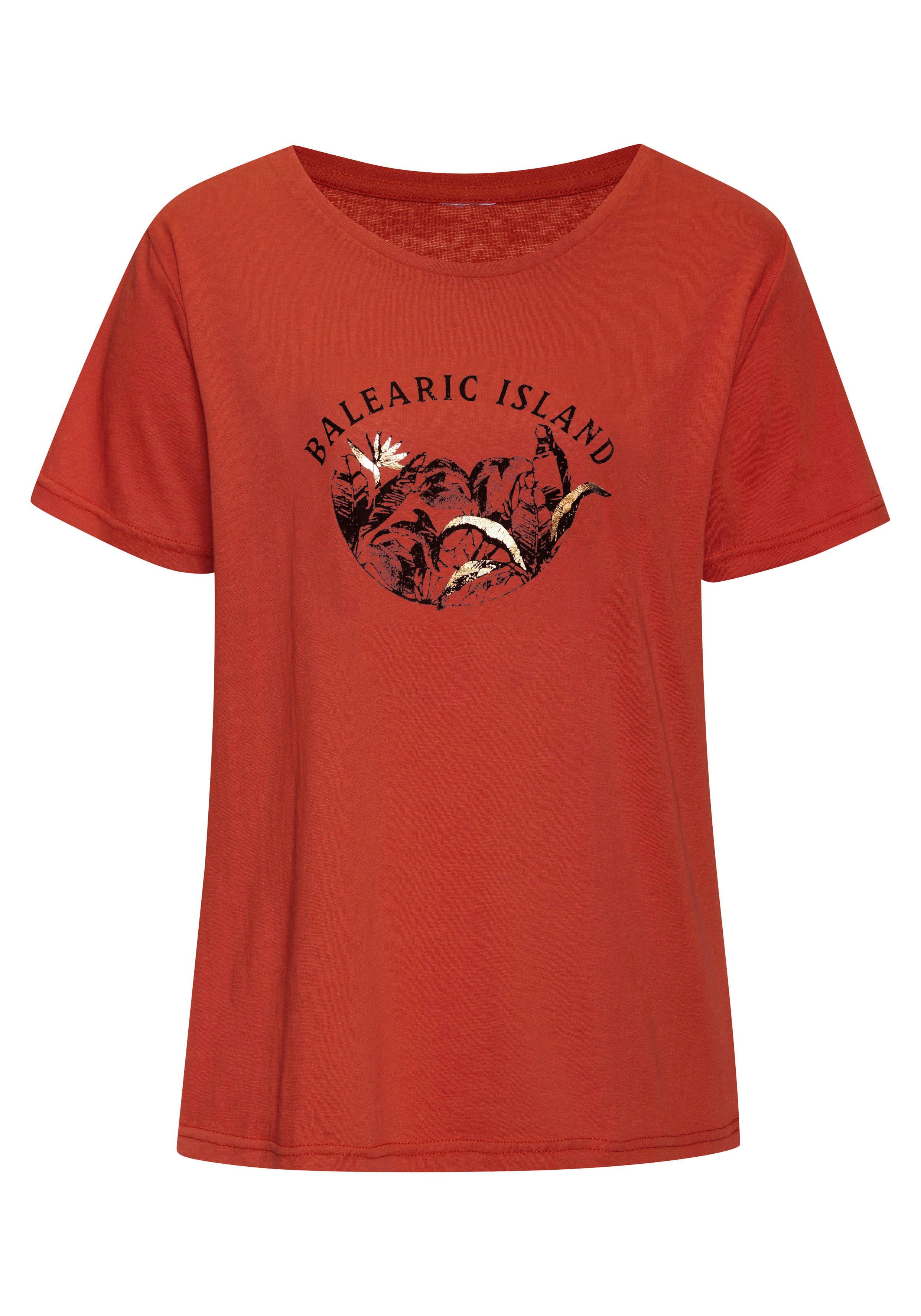 Vivance T-Shirt mit schimmerndem Frontprint aus günstig online kaufen