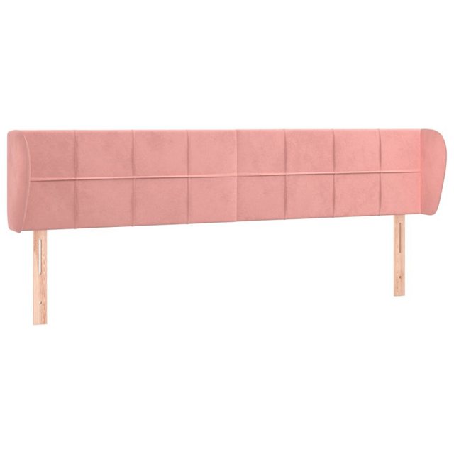 vidaXL Bett, Kopfteil mit Ohren Rosa 203x23x78/88 cm Samt günstig online kaufen