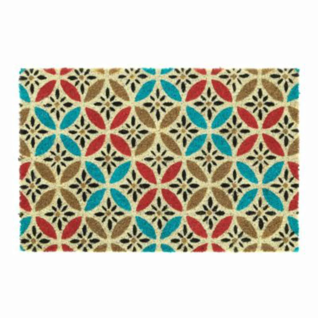 relaxdays Kokos Fußmatte mit orientalischem Muster mehrfarbig günstig online kaufen