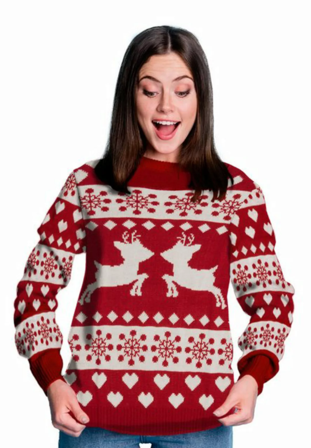 United Labels® Weihnachtspullover Rentiere - Ugly Sweater, Winterpullover günstig online kaufen