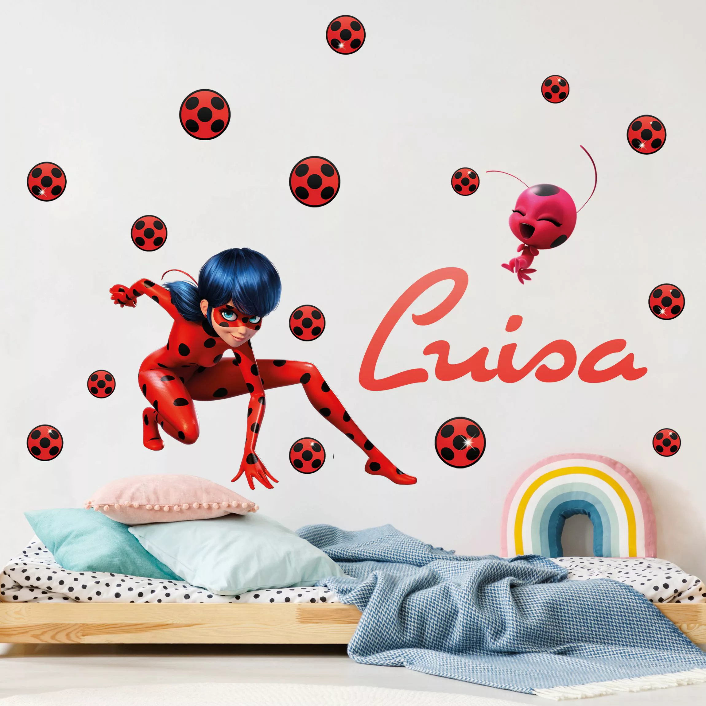 Wandtattoo 18-teilig Miraculous Ladybug Wunschname günstig online kaufen