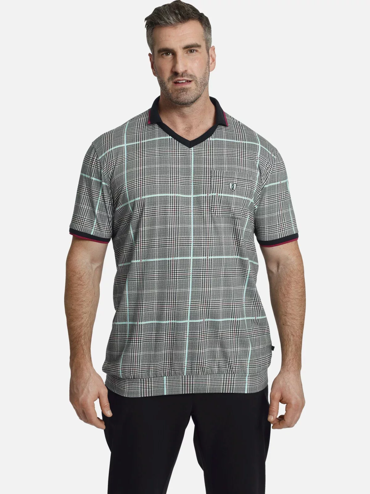 Charles Colby Poloshirt EARL STIRLING +Fit Kollektion, Hahnentritt günstig online kaufen