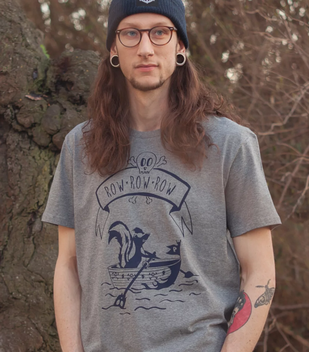 Sven Stinktier Der Pirat - Männer T-shirt - Fair Wear - Heather Grey günstig online kaufen