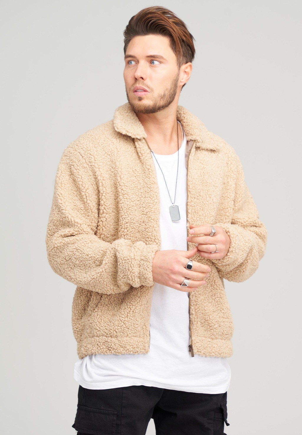 behype Fleecejacke "Bomber", aus weichem Teddyfleece günstig online kaufen