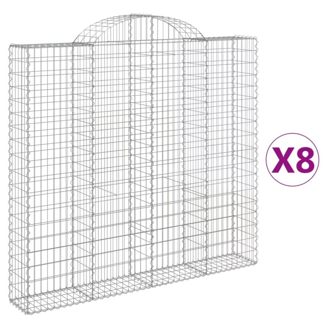 Vidaxl Gabionen Mit Hochbogen 8 Stk. 200x30x180/200cm Verzinktes Eisen günstig online kaufen