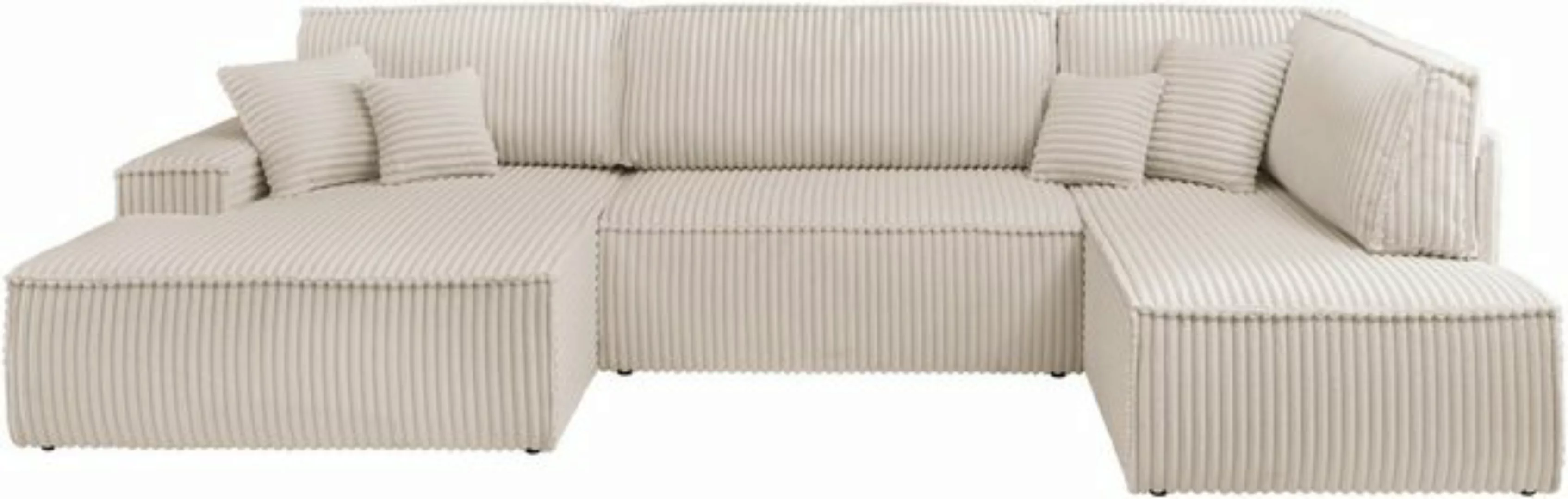 andas Wohnlandschaft FINNLEY U-Form XXL 329 cm, Schlafsofa, Schlaffunktion günstig online kaufen