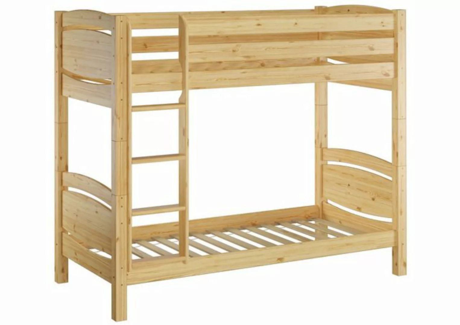 ERST-HOLZ Etagenbett Etagenbett 90x200 Kiefer massiv mit Rollrosten günstig online kaufen