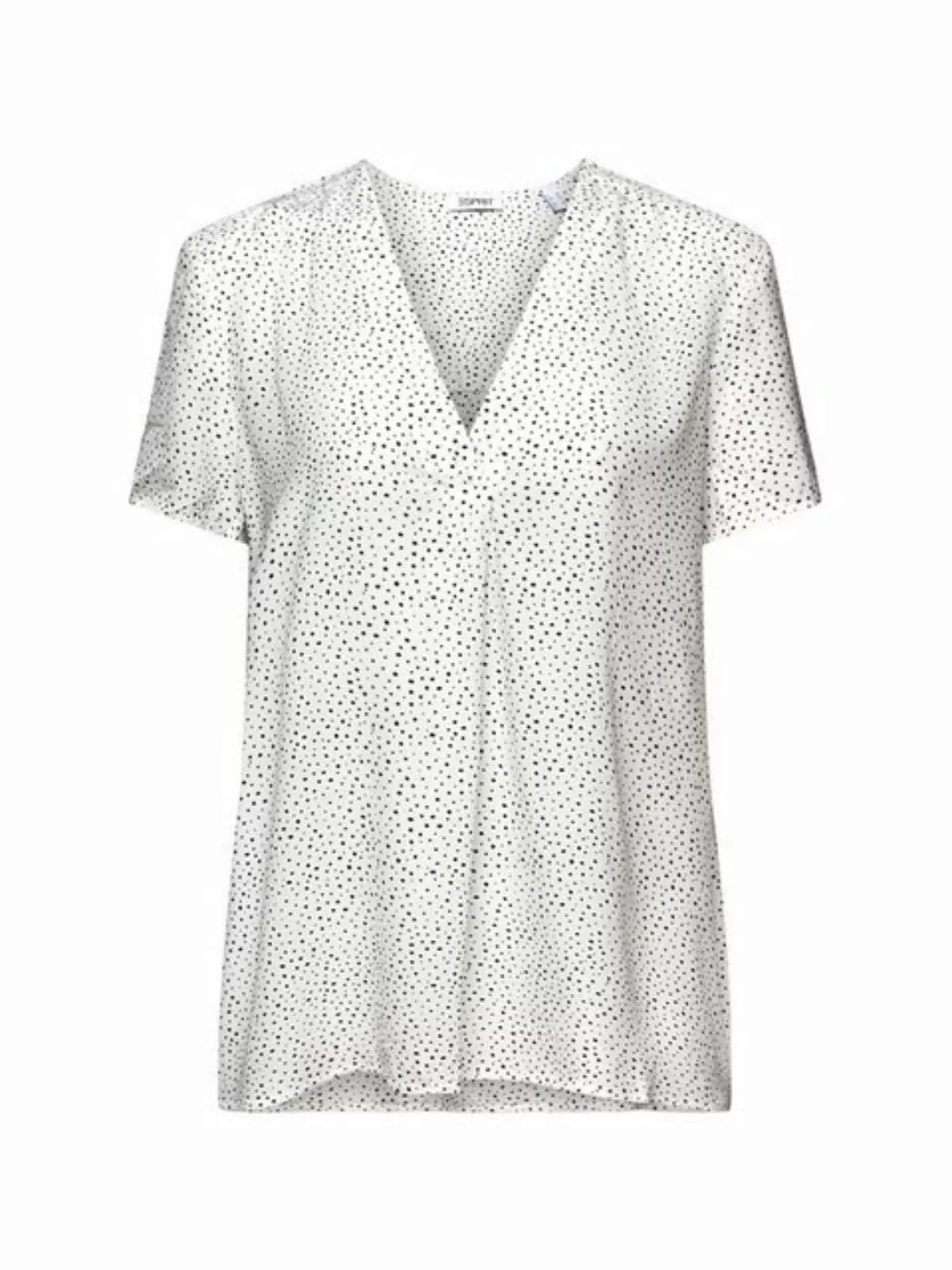 Esprit Kurzarmbluse Bedruckte Bluse mit V-Ausschnitt günstig online kaufen