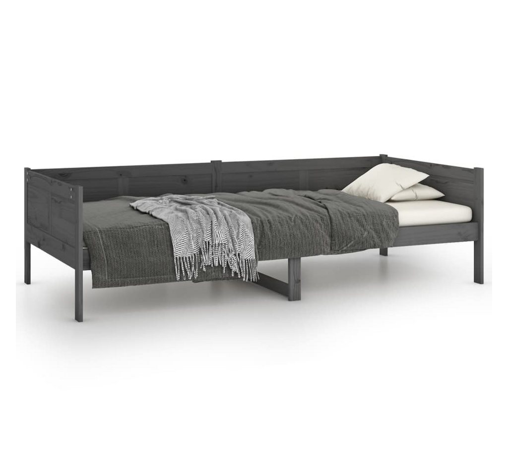 furnicato Bett Tagesbett Grau Massivholz Kiefer 90x190 cm (1-tlg) günstig online kaufen