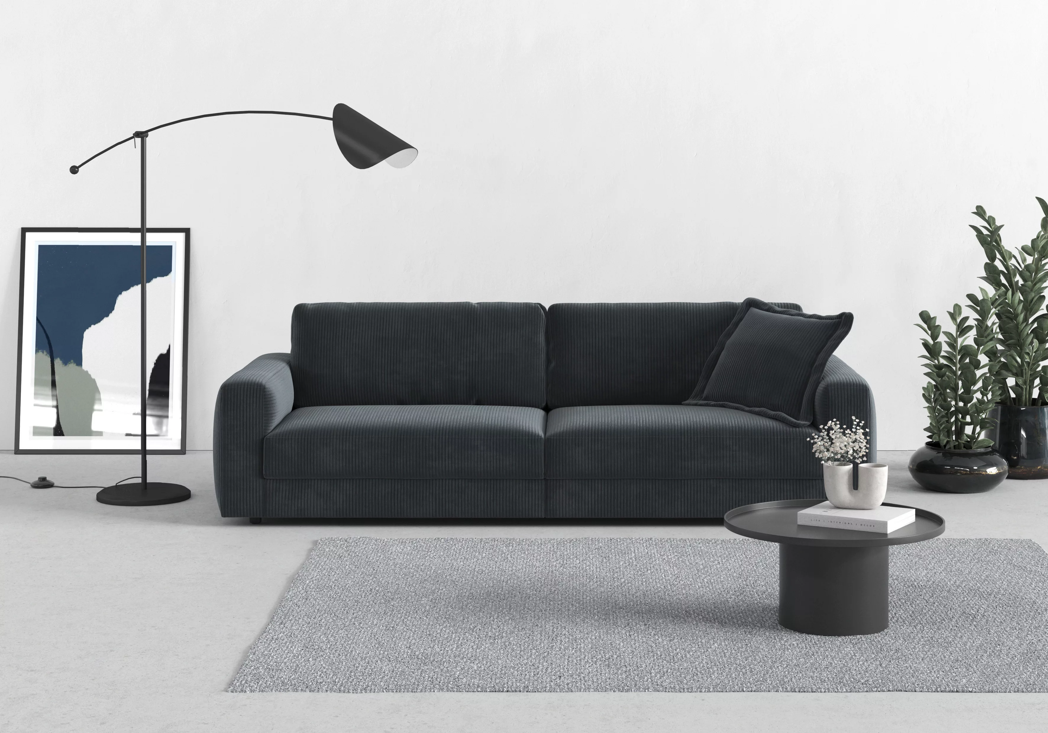 TRENDMANUFAKTUR Big-Sofa "Bourbon", (2 St.), extra tiefe Sitzfläche, wahlwe günstig online kaufen