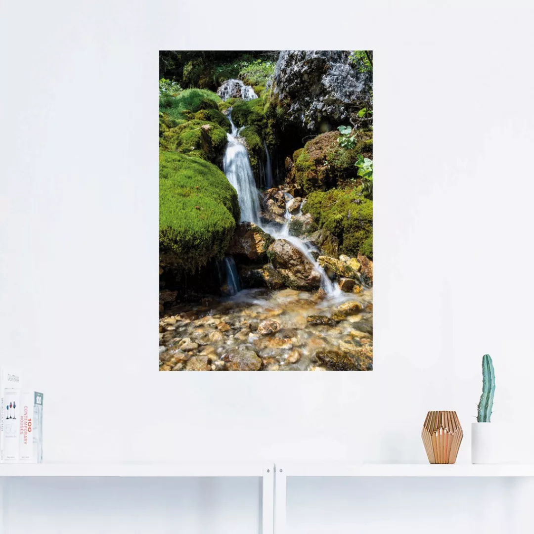 Artland Wandbild »Kleiner Wasserfall in den Bergen«, Gewässer, (1 St.) günstig online kaufen