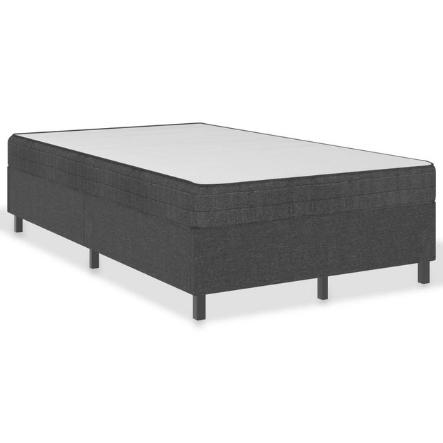 vidaXL Bettgestell Boxspring-Bettgestell Grau Stoff 120x200 cm Bett Bettrah günstig online kaufen