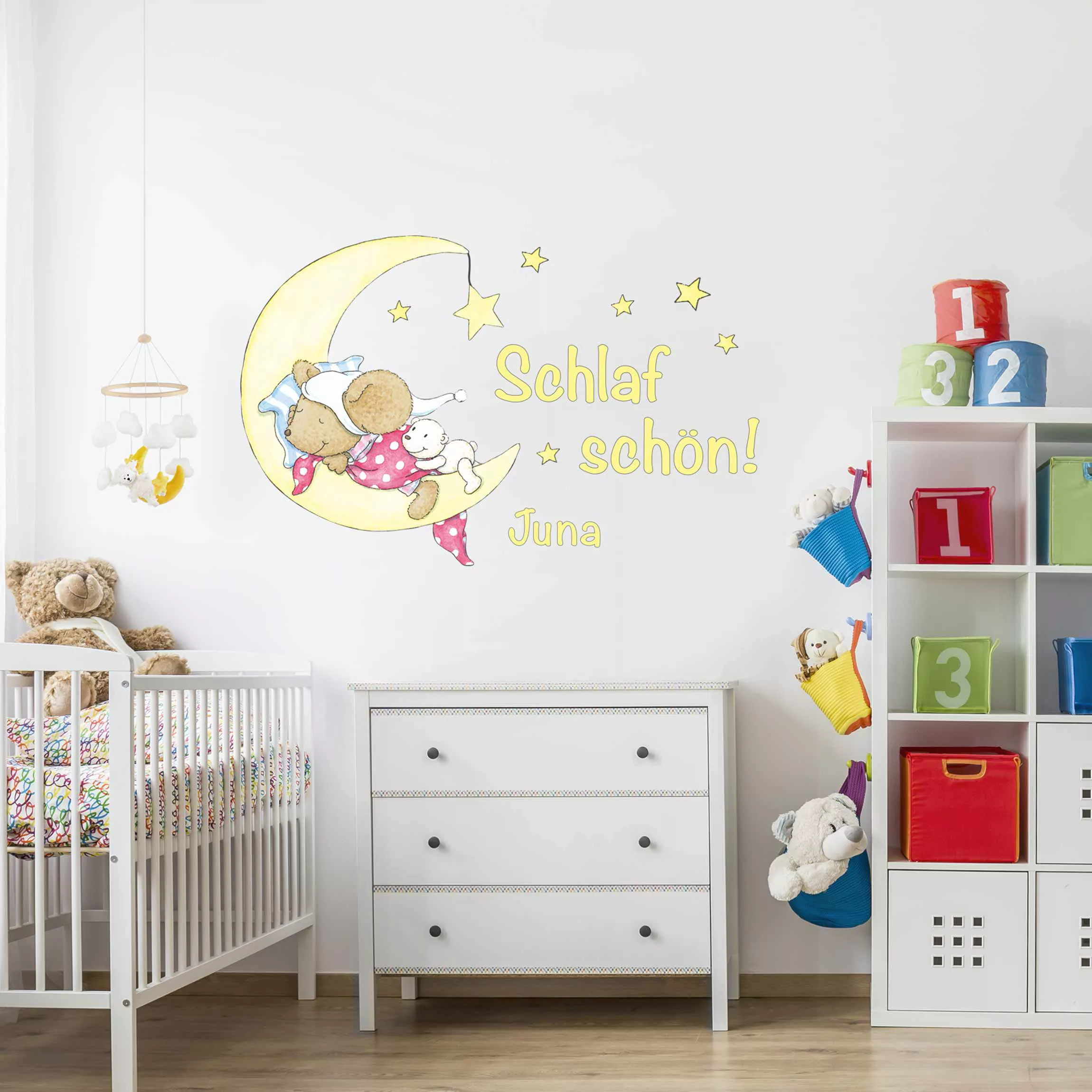 Wunschtext-Wandtattoo Kinderzimmer Steinbeck - Lillebi Schlaf Schön! günstig online kaufen