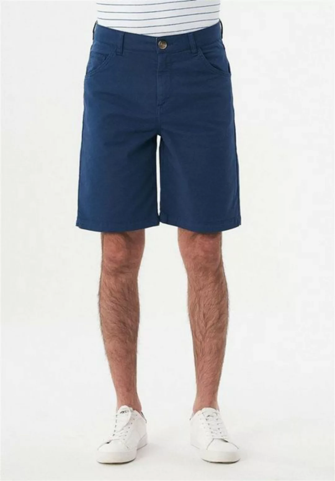 ORGANICATION Shorts Men's Regular Fit Garment Dyed Shorts in Shadow günstig online kaufen