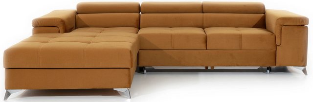 DB-Möbel Ecksofa RIKARDS mit Schlaffunktion 281X205cm. Ecksofa vom Herstell günstig online kaufen