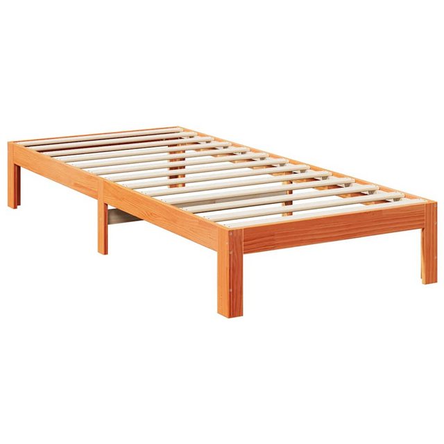 vidaXL Bett Massivholzbett ohne Matratze Wachsbraun 80x200 cm Kiefernholz günstig online kaufen