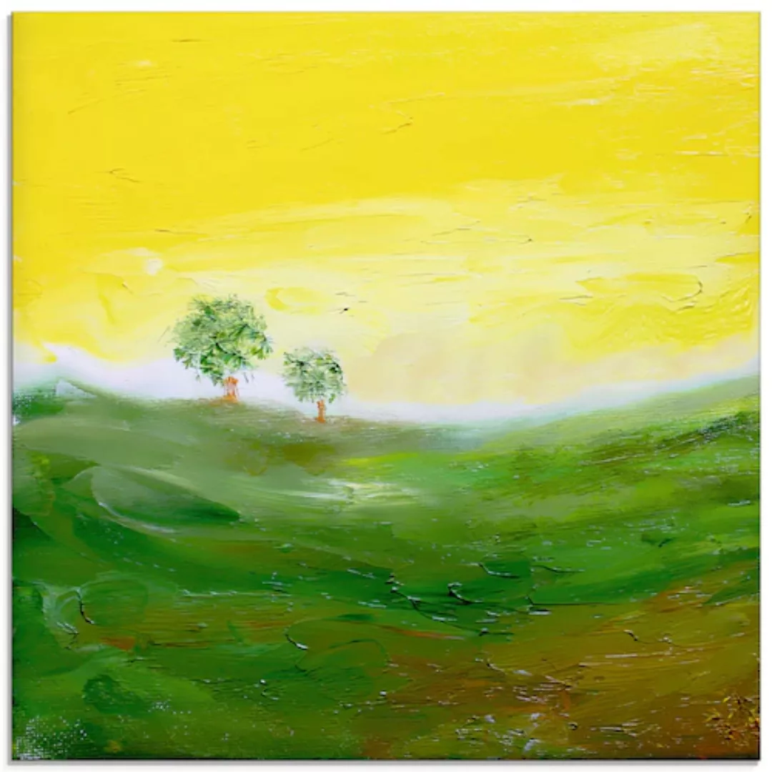 Artland Glasbild "Sonniger Tag", Wiesen & Bäume, (1 St.), in verschiedenen günstig online kaufen
