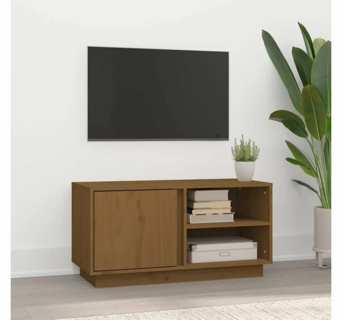 furnicato TV-Schrank Honigbraun 80x35x40,5 cm Massivholz Kiefer günstig online kaufen