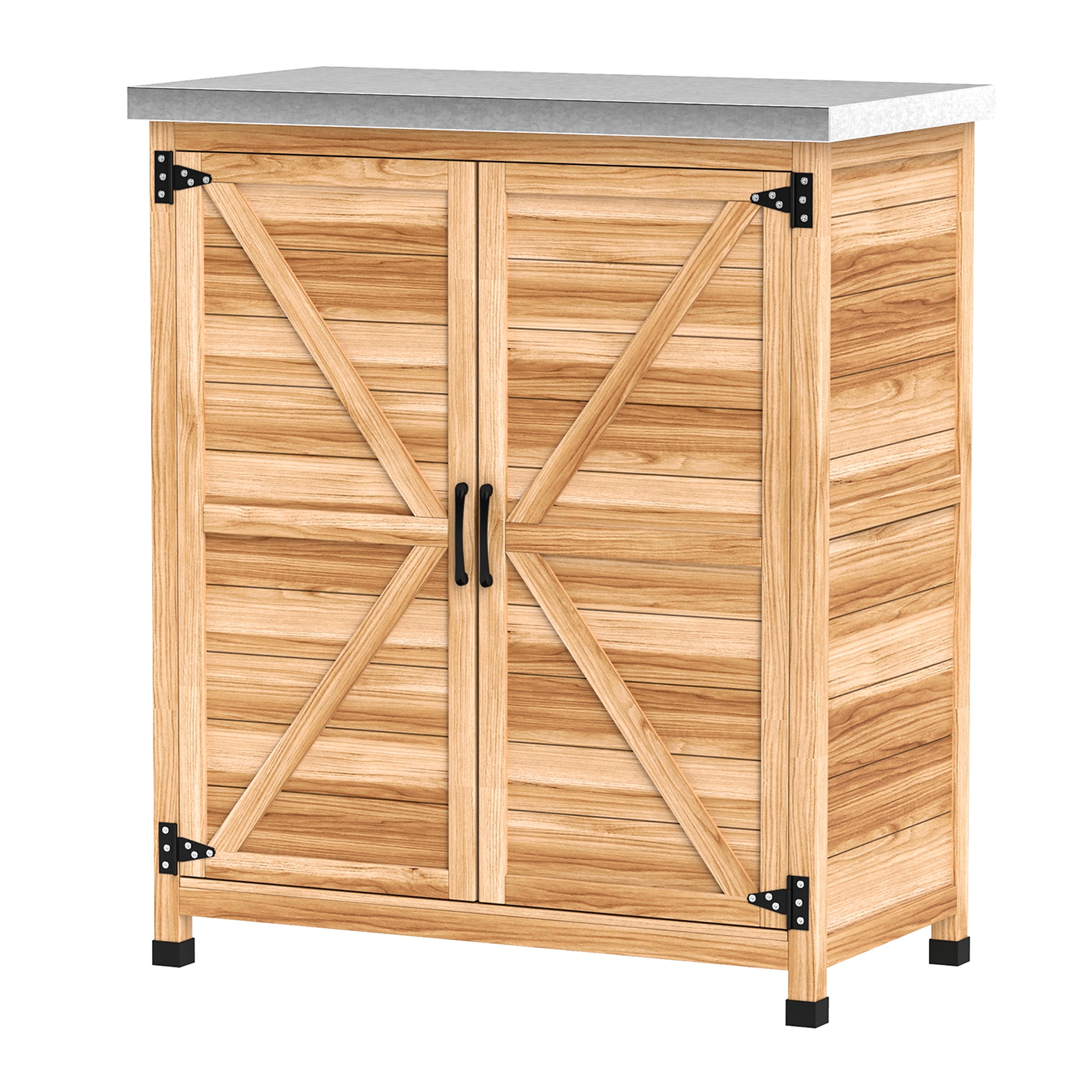 Outsunny Gartenschrank mit internem Regal und Arbeitsbank oben, Gartenschra günstig online kaufen