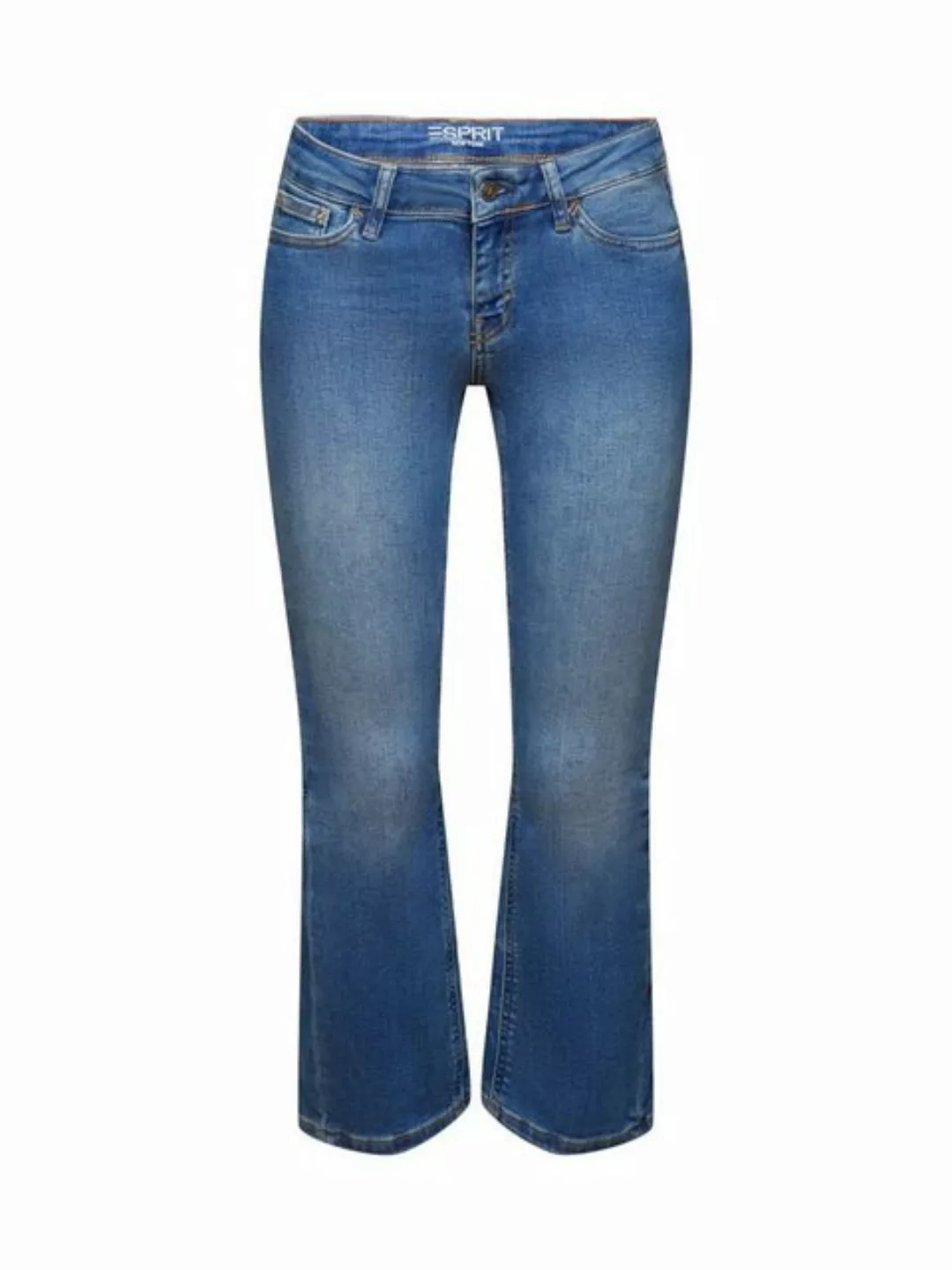 Esprit 7/8-Jeans Tiefsitzende Jeans mit ausgestelltem Cropped-Bein günstig online kaufen