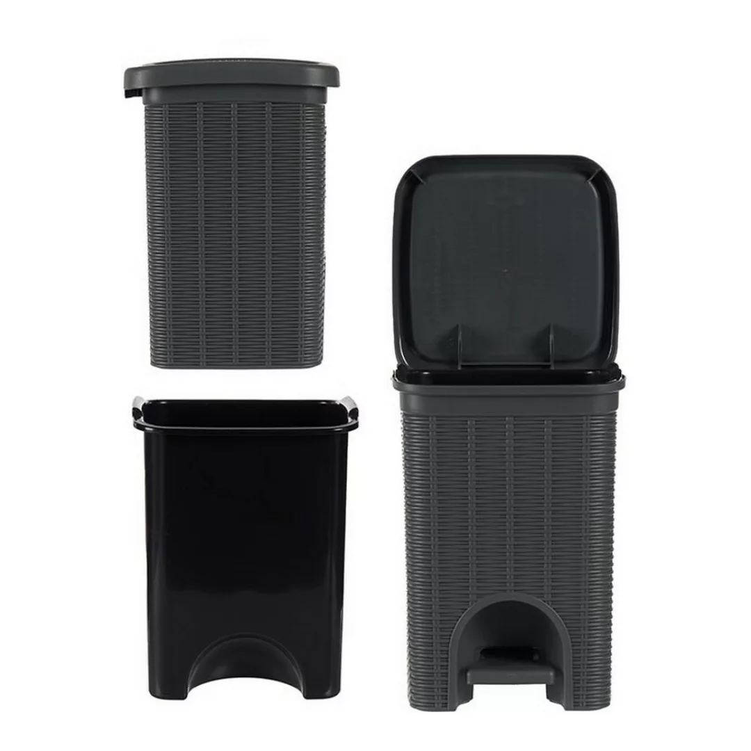 Mülleimer Mit Pedal Elegance Grau Kunststoff 6 L (20 X 28 X 20,5 Cm) günstig online kaufen