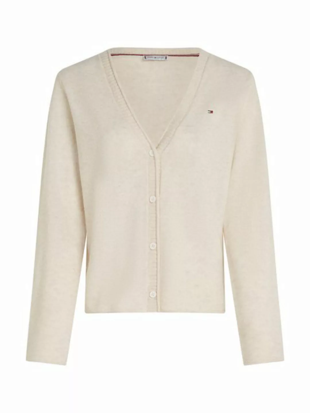 Tommy Hilfiger Strickjacke SOFT WOOL V-NK CARDIGAN mit V-Ausschnitt, 100% W günstig online kaufen