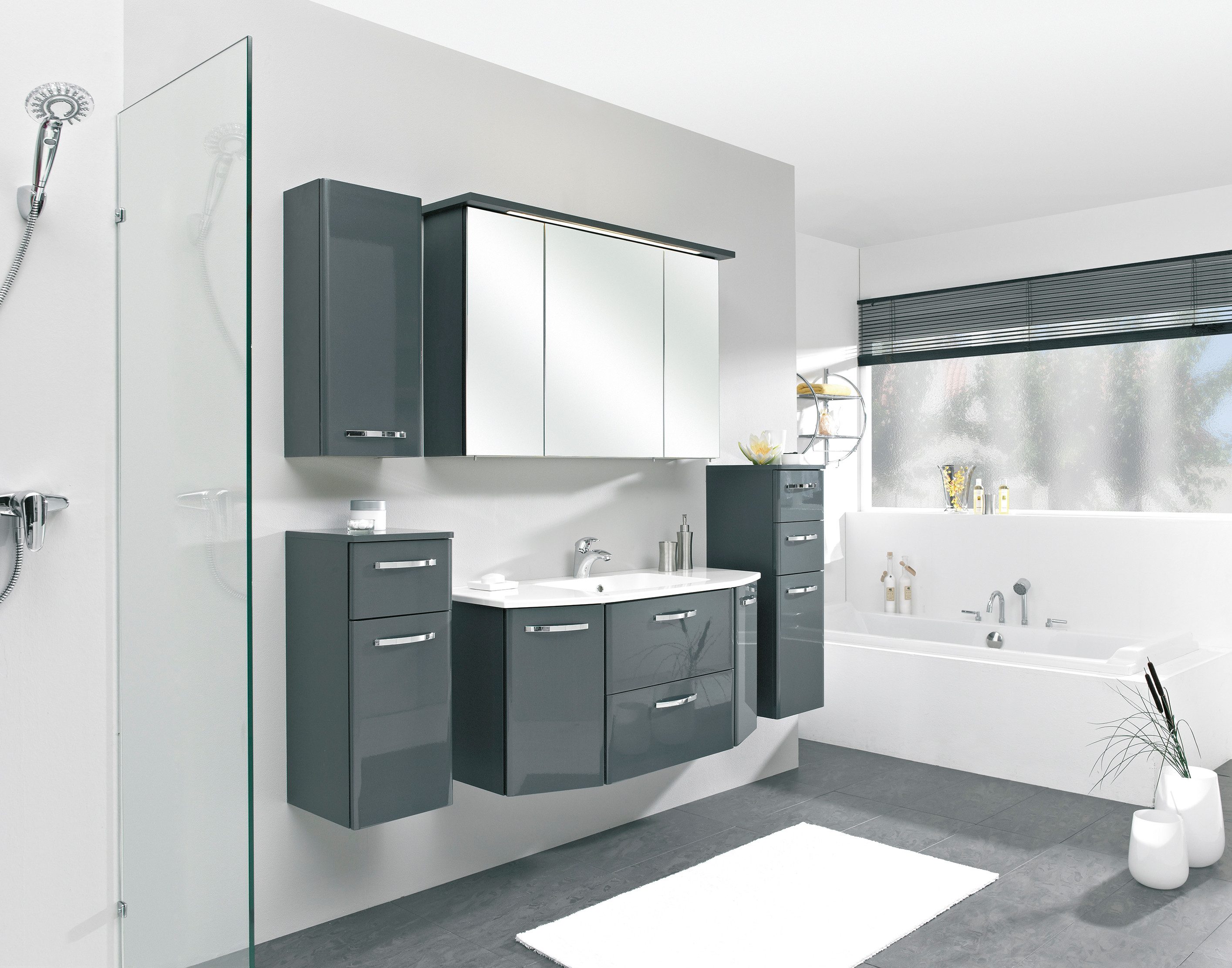 Saphir Badmöbel-Set "Quickset 327 5-teilig, Waschplatz und LED-Spiegelschra günstig online kaufen
