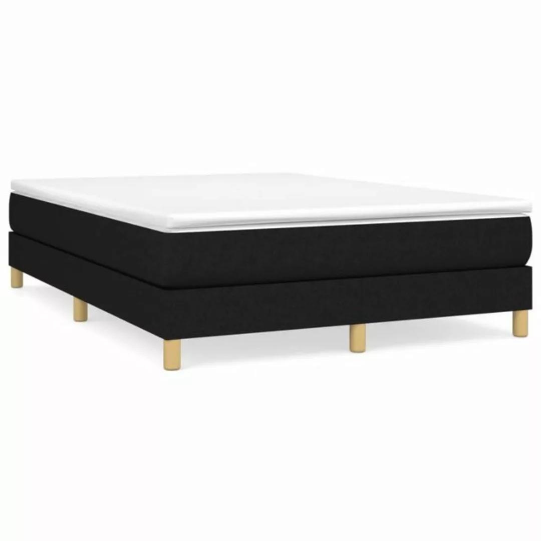 furnicato Bett Boxspringbett mit Matratze Schwarz 140x200 cm Stoff günstig online kaufen