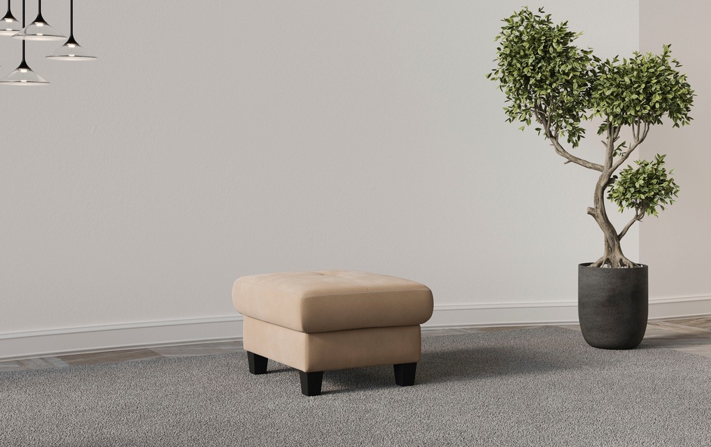 Places of Style Polsterhocker "Varese", mit Federkern, optional mit Staurau günstig online kaufen