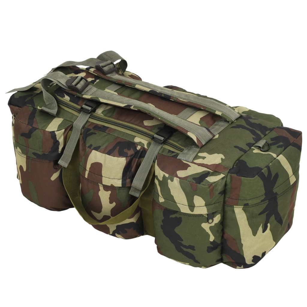 vidaXL Sporttasche, 3-in-1 Seesack Armee-Stil 90 günstig online kaufen