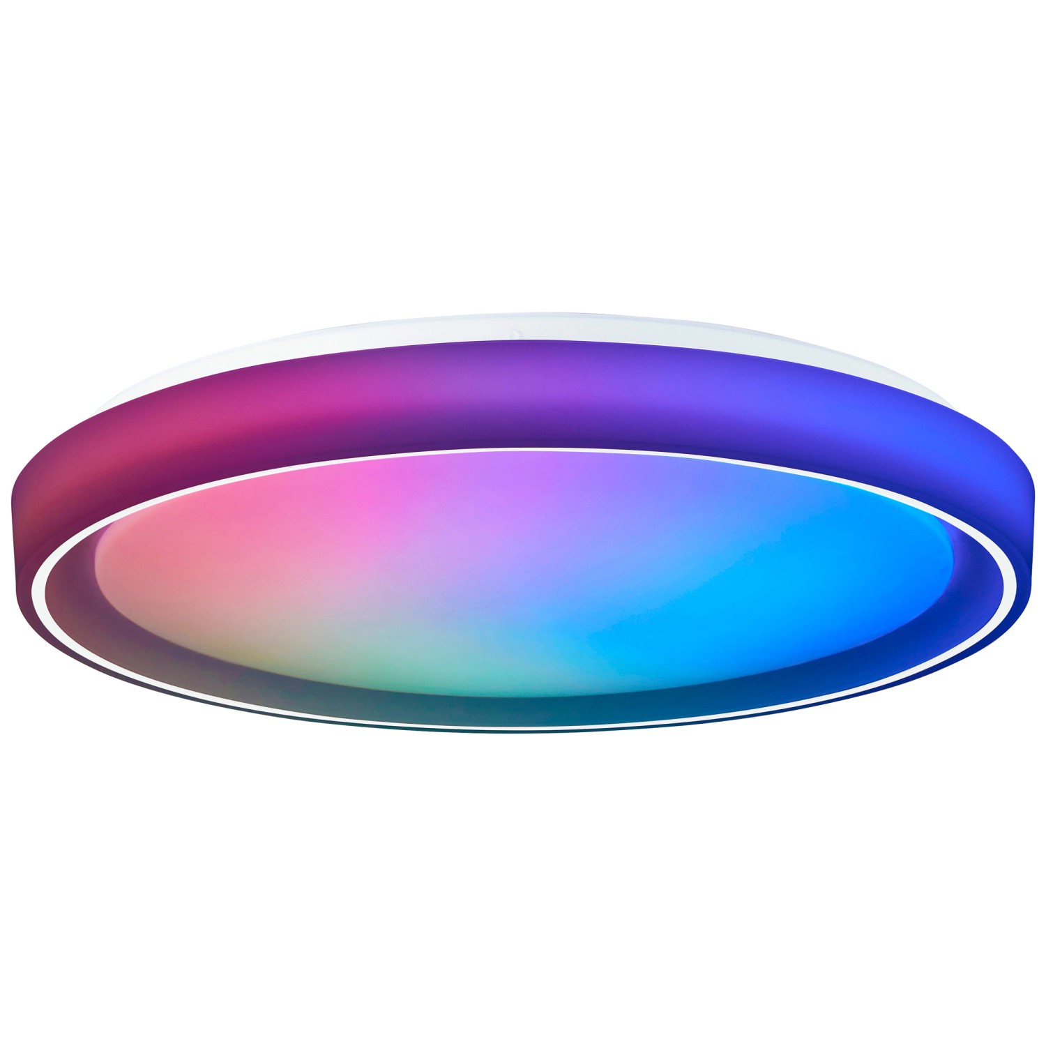 Brilliant LED-Deckenleuchte Floco RGB + CCT Ø 49,5 cm Weiß günstig online kaufen