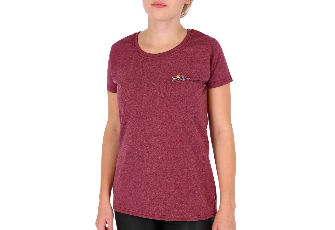 Fruit of the Loom Rundhalsshirt Damen T-Shirt mit Vintage-Logo günstig online kaufen