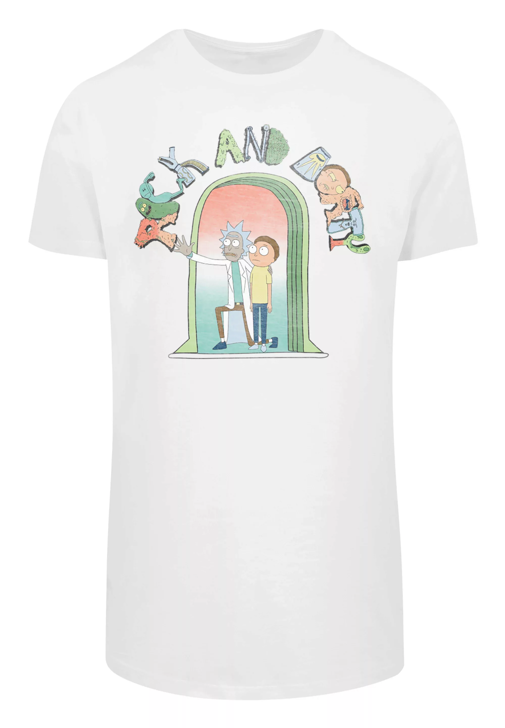 F4NT4STIC Kurzarmshirt "F4NT4STIC Herren Rick And Morty Icon Doors with Sha günstig online kaufen