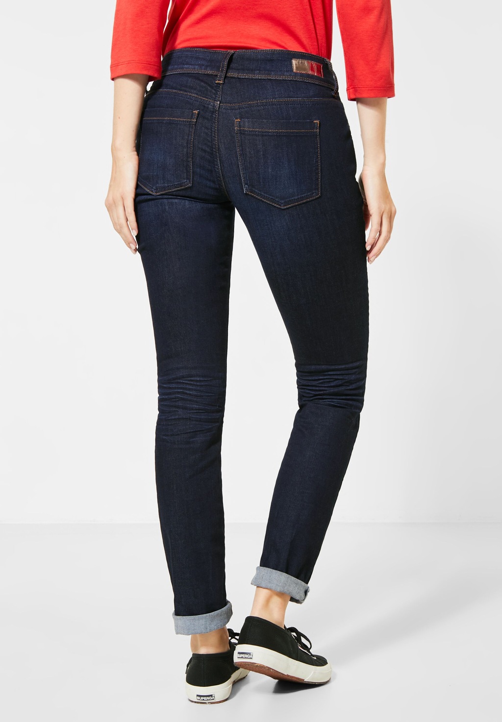 STREET ONE Comfort-fit-Jeans, in dunkelblauer Waschung günstig online kaufen