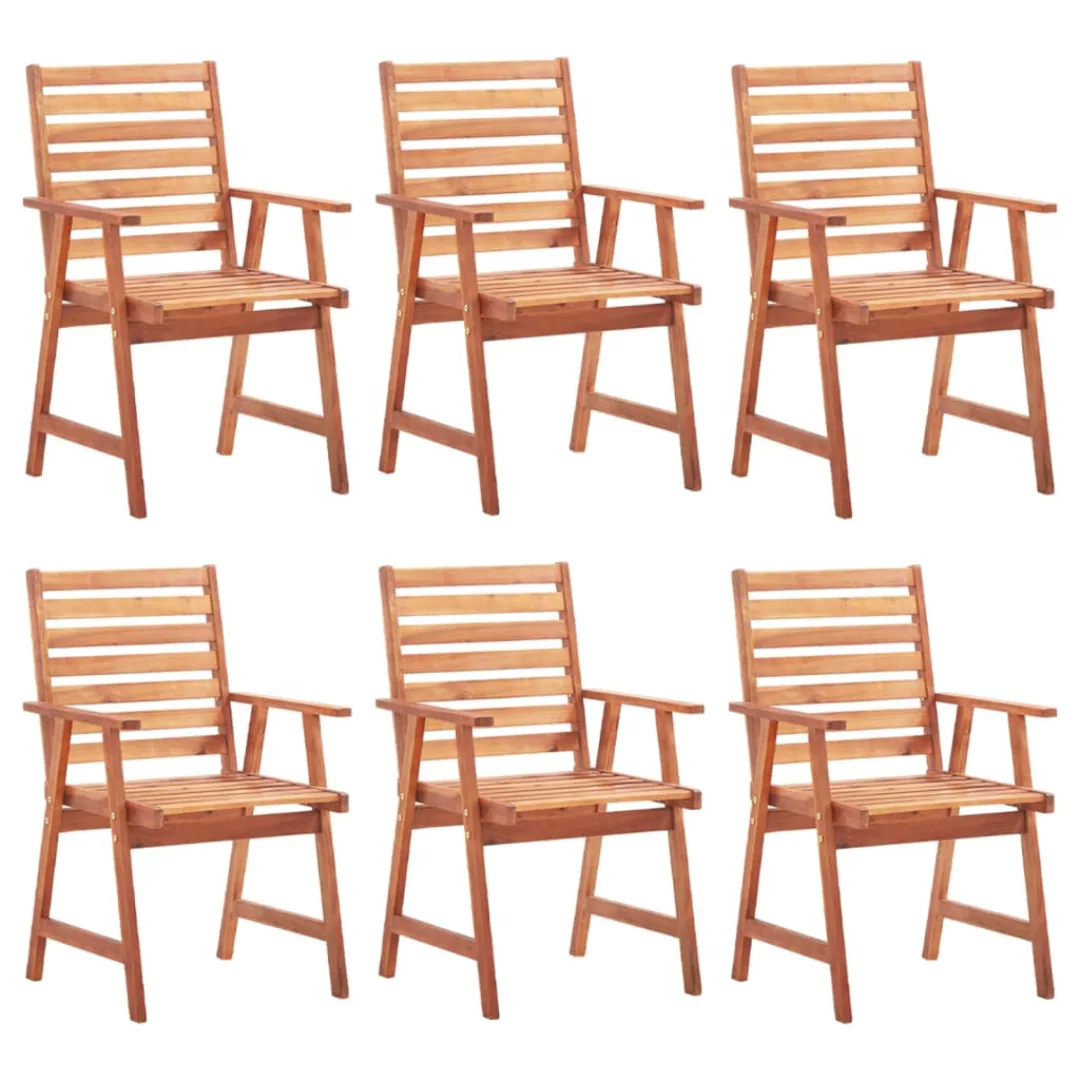 Garten-essstühle 6 Stk. Mit Kissen Massivholz Akazie günstig online kaufen
