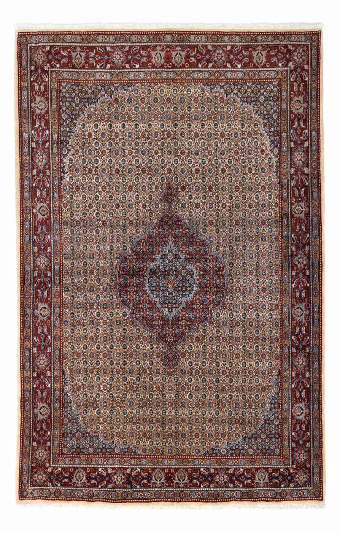 morgenland Wollteppich »Nain - 9la Blumenmuster Blu scuro 94 x 54 cm«, rech günstig online kaufen