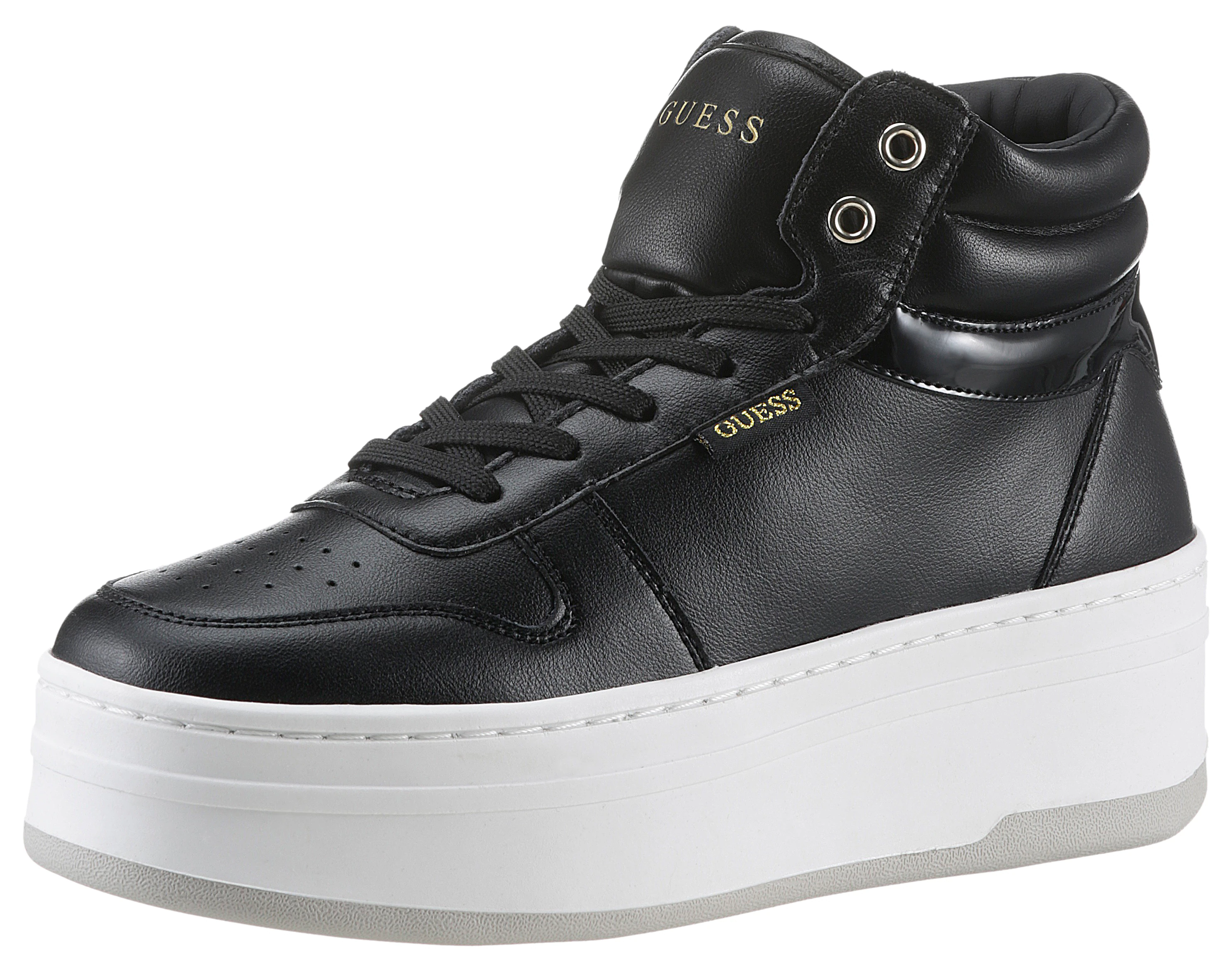 Guess Plateausneaker "LINZY", gepolsterter Schaftrand günstig online kaufen