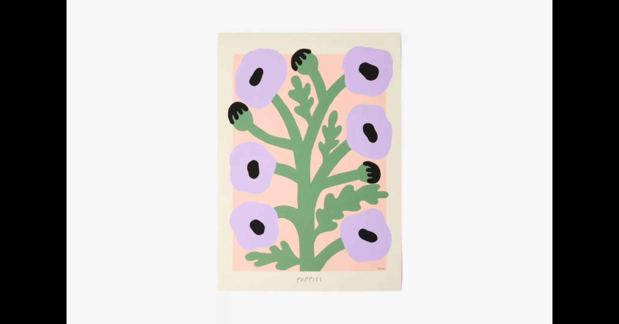 The Poster Club Purple Poppies Kunstdruck von Madelen Moellard (50 x 70 cm) günstig online kaufen